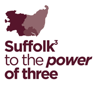 Suffolk to the power of three logo Suffolk to the power of three logo