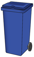blue bin for recycling