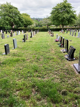 Photo of lawn grave areas at Bury St Edmunds Cemetery Photo of lawn grave areas at Bury St Edmunds Cemetery