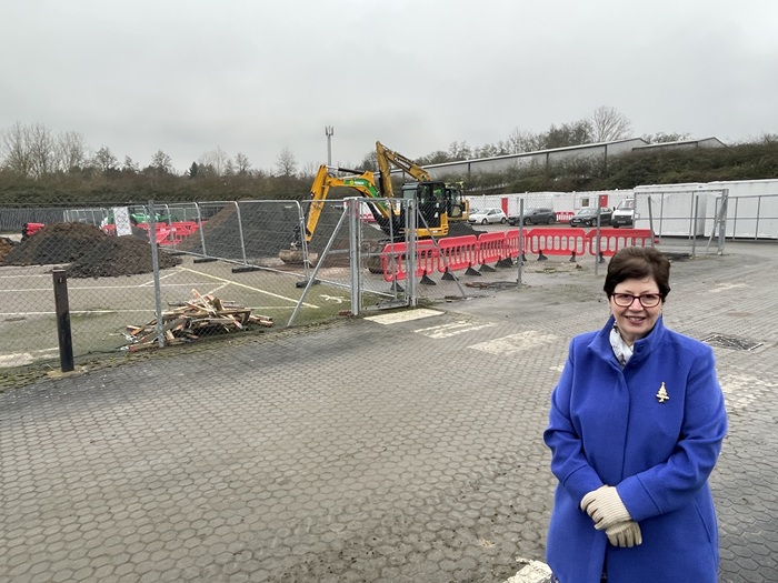 Cllr Diane Hind at the former waste centre site at Rougham Hill, Bury St Edmunds Cllr Diane Hind at the former waste centre site at Rougham Hill, Bury St Edmunds