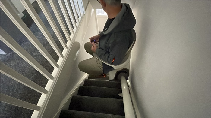 Bob struggled with the stairs before a stair lift was installed, paid for with a Disabled Facilities Grant Bob struggled with the stairs before a stair lift was installed, paid for with a Disabled Facilities Grant