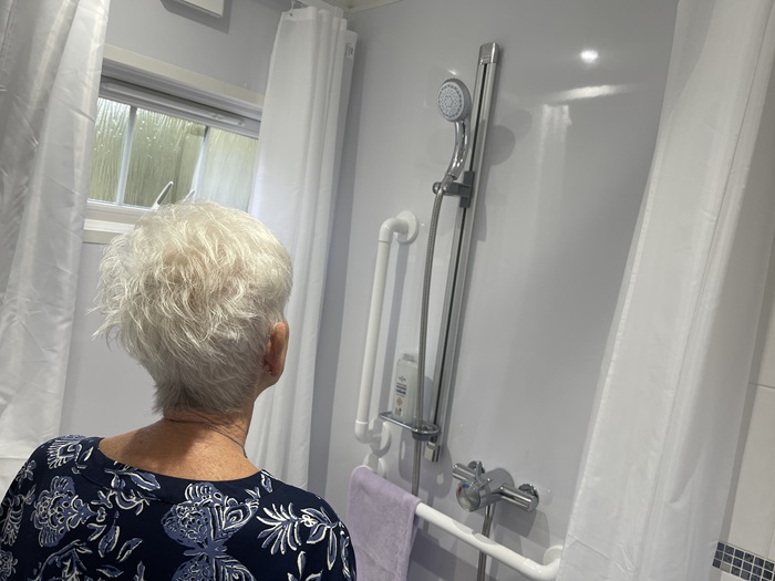 Brenda said her new wet room paid for through a disabled facilities grant, had given her back her independence and self esteem Brenda said her new wet room paid for through a disabled facilities grant, had given her back her independence and self esteem