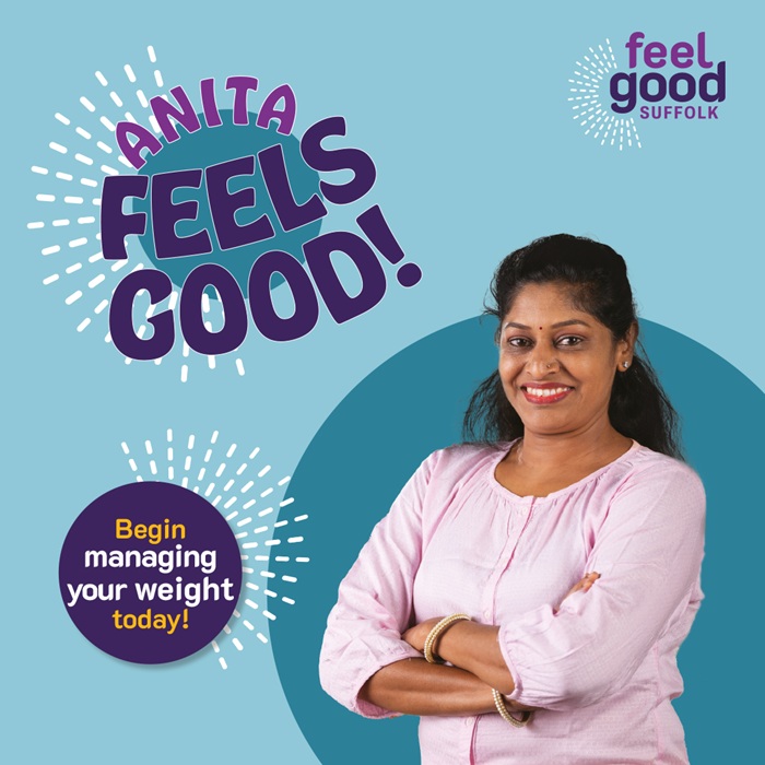 Anita feels good - Begin managing your weight today - Feel Good Suffolk Anita feels good - Begin managing your weight today - Feel Good Suffolk