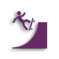Skateparks and pump tracks icon