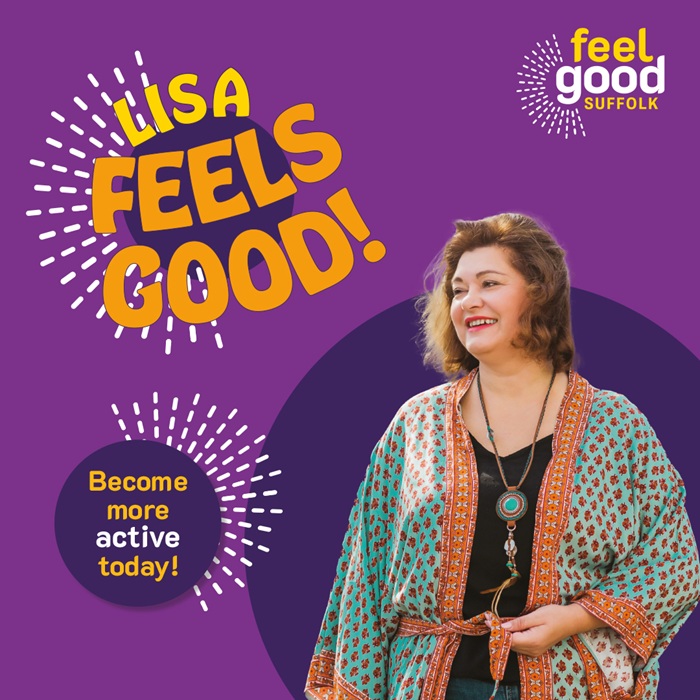 Lisa feels good - become more active today - Feel Good Suffolk Lisa feels good - become more active today - Feel Good Suffolk