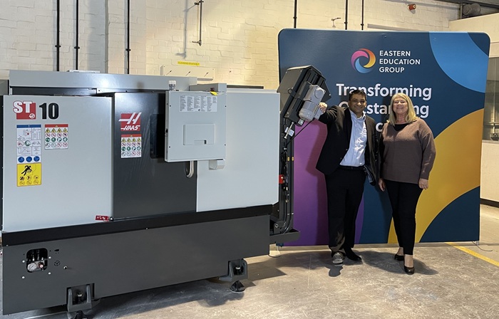 Cllr Wijenayaka and Laraine Moody. West Suffolk Council gave£40,678 of UKSPF to West Suffolk College for a computer numerical control (CNC) lathe enhancing the college’s capacity to train the future workforce and support the needs of the local economy. Cllr Wijenayaka and Laraine Moody. West Suffolk Council gave£40,678 of UKSPF to West Suffolk College for a computer numerical control (CNC) lathe enhancing the college’s capacity to train the future workforce and support the needs of the local economy.