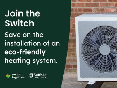 Suffolk residents can get a free proposal to replace ageing heating systems with heat pumps, and access a government grant for installation