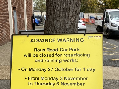 Town car park to close for resurfacing work
